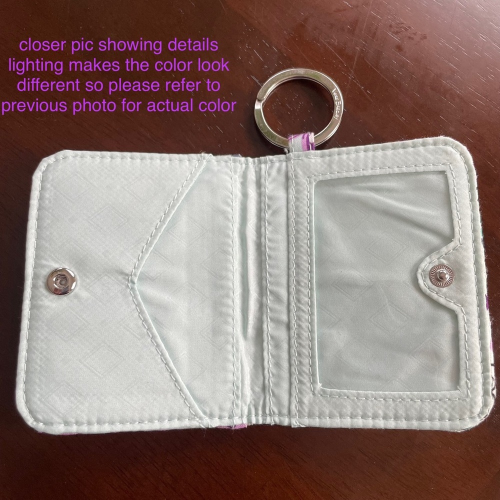 Vera Bradley Cotton Campus Double ID Wallet - Penelope's Garden - Pre Owned 💜 - Picture 5 of 5